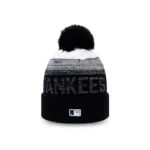 BONNET YANKEES SPORT KNIT POM BLEU MARINE/BLANC – Image 2