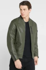 VESTE JACK&JONES EN ÉCO-CUIR - VERT – Image 4