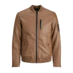 VESTE JACK&JONES EN ÉCO-CUIR - MARRON