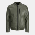 VESTE JACK&JONES EN ÉCO-CUIR - VERT