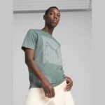 TEE-SHIRT GRAPHICS PUMA WORDING - GREEN