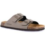DOUBLE-BUCKLED SLIPPER - BEIGE
