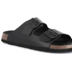 DOUBLE-BUCKLE SLIPPER - TOTAL BLACK