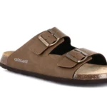 DOUBLE- RE-SOFT BUCKLE SLIPPER - BROWN