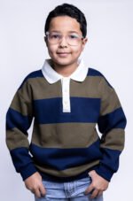 POLO STRIPES NAVY&GREEN - BROS