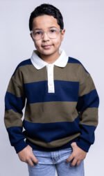 POLO STRIPES NAVY&GREEN - BROS – Image 2