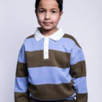 POLO STRIPES BLUE&BROWN - BROS