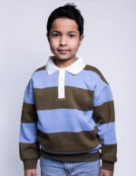 POLO STRIPES BLUE&BROWN - BROS