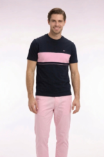 T-shirt EDEN PARK marine découpes roses