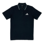 Adidas Essentials Black Pique Polo Shirt
