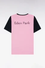 T-shirt EDEN PARK à manches courtes en coton rose coupe droite – Image 3