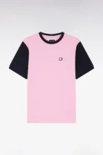 T-shirt EDEN PARK à manches courtes en coton rose coupe droite – Image 2