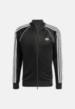 ENSEMBLE ADIDAS ORIGINALS Men's Black SST Zip Hoodie with Side Stripes – Image 3