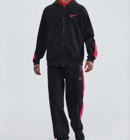 ENSEMBLE NIKE Sportswear Club Cardigan With Black Hood